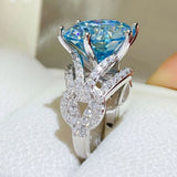 10 carat moissanite ring crafted in 925 sterling silver with a brilliant sparkling gemstone.