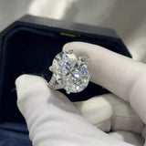 10 carat moissanite ring crafted in 925 sterling silver with a brilliant sparkling gemstone.