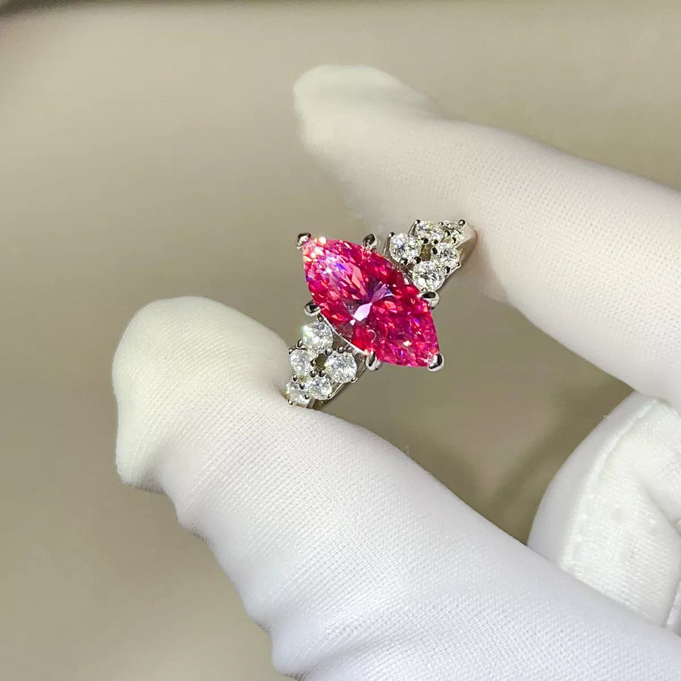 5 carat moissanite ring crafted in 925 sterling silver with a brilliant sparkling gemstone.