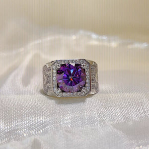 5 carat moissanite ring crafted in 925 sterling silver with a brilliant sparkling gemstone.
