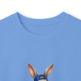 Skateboard Bunny Long Sleeve Tee — Blue Rabbit Skate Graphic