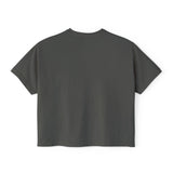 Boxy Tee — Pink Bow Girl Graphic Crop Tee
