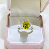 Luxury 5 carat moissanite ring crafted in 925 sterling silver with a brilliant sparkling gemstone.
