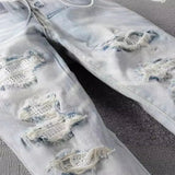 Men's Distressed Jeans With Pockets - Light