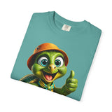 Cute Turtle Graphic T-Shirt — Thumbs-Up Cartoon Turtle Design