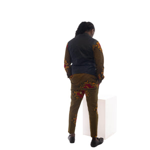 African Fashion Ankara Print Shirt, Trouser & Waistcoat Set