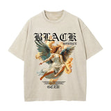 Y2k Gothic Punk Style Men T Shirt Clothes Harajuku Oversized T-shirt Top Tee High Street Hipster Summer Streetwear Anime Clothes