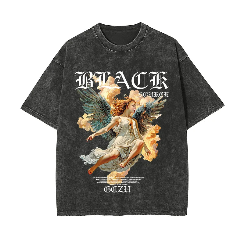 Y2k Gothic Punk Style Men T Shirt Clothes Harajuku Oversized T-Shirt Top - retro