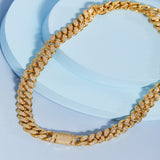 Classic brass curb chain necklace with a polished timeless design.