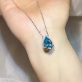 5 carat moissanite pendant necklace crafted in 925 sterling silver with a brilliant sparkling gemstone.