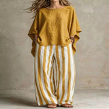 Full Size Solid Color Top and Pants Set Plus Size - Olive