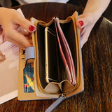 Women's Fashion Long Wallet Clutch - Black