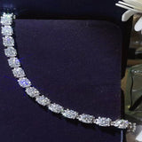 10 carat moissanite platinum-plated bracelet with brilliant sparkling gemstones.