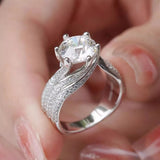 5 carat moissanite ring crafted in 925 sterling silver with a brilliant sparkling gemstone.