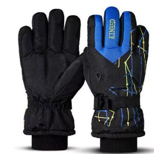 Insulated winter ski gloves for snow sports and cold-weather activities.