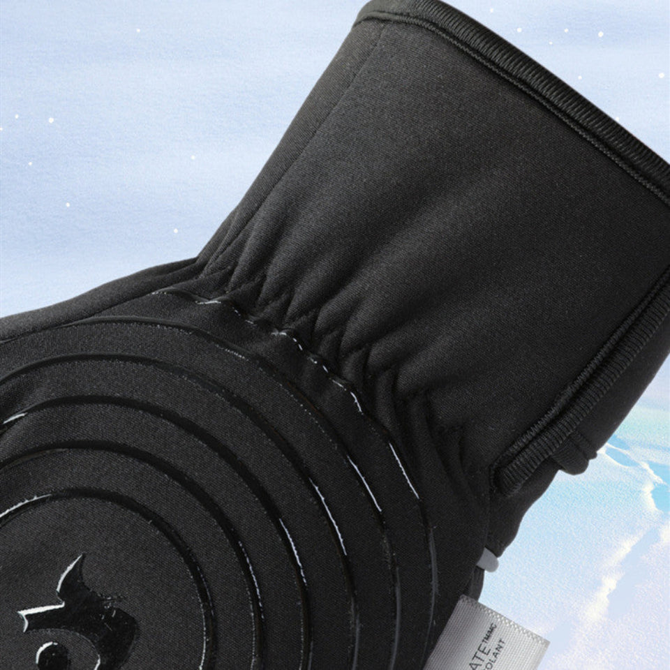 Men's waterproof insulated winter ski gloves for snow sports and outdoor activities.