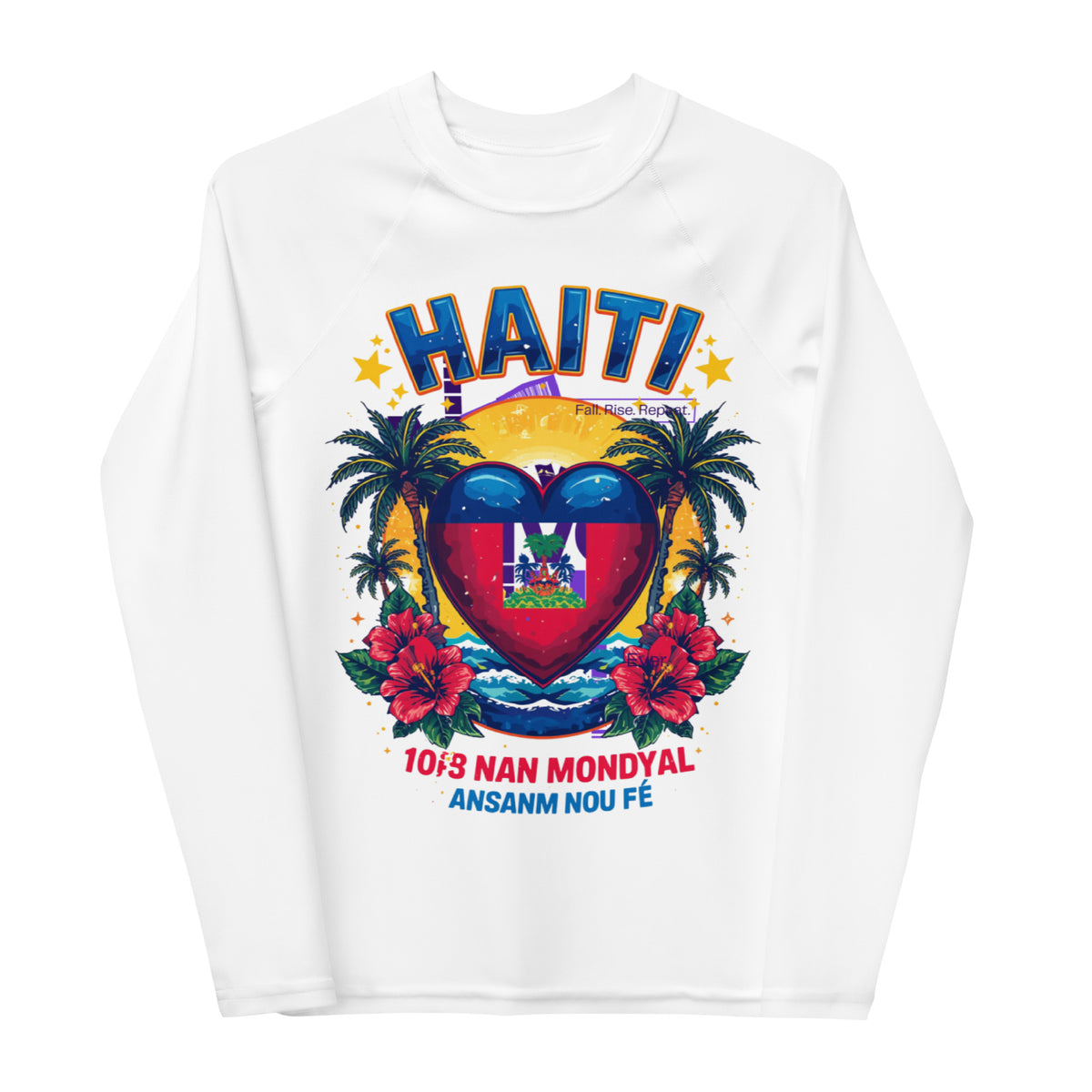 Kids Haiti Tropical Rash Guard