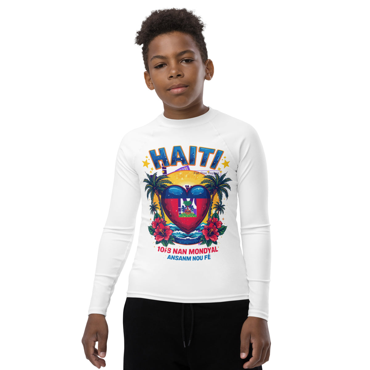 Kids Haiti Tropical Rash Guard - 10