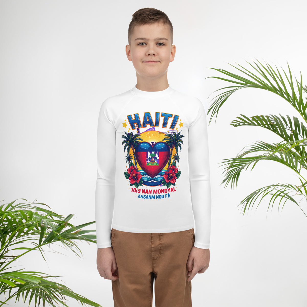 Kids Haiti Tropical Rash Guard