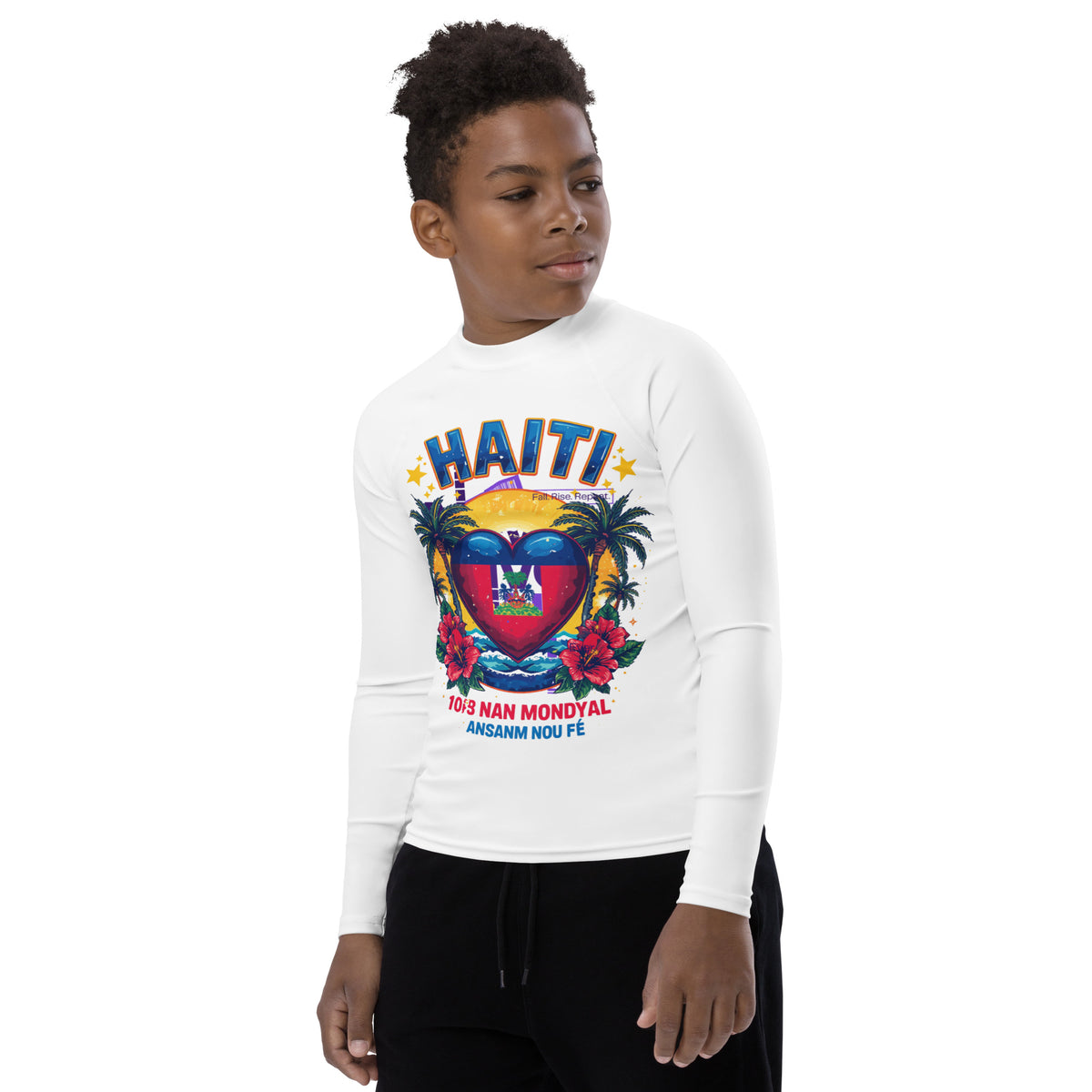Kids Haiti Tropical Rash Guard - 14