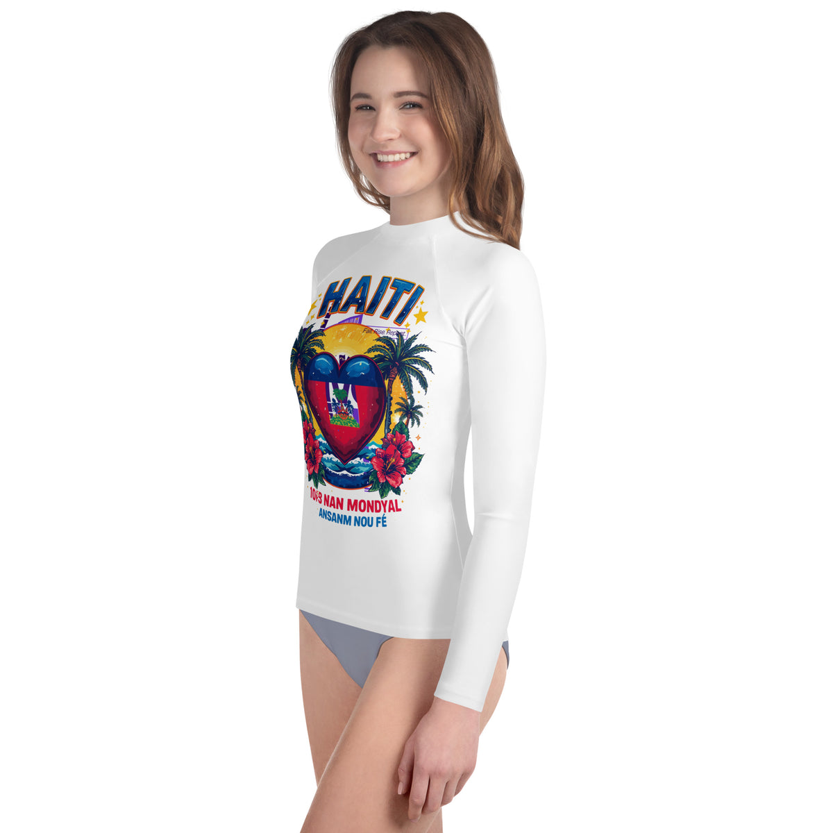 Kids Haiti Tropical Rash Guard