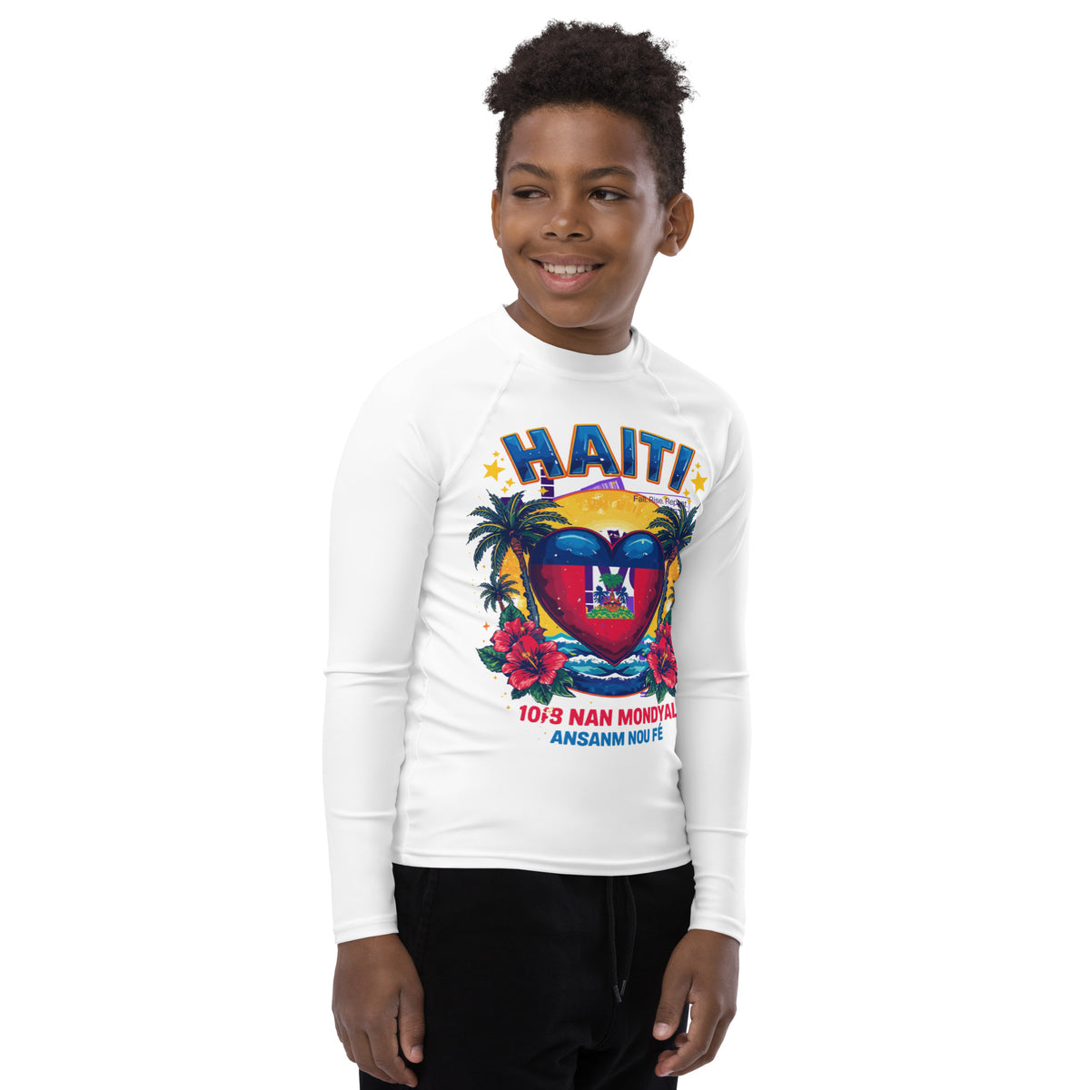 Kids Haiti Tropical Rash Guard - 16