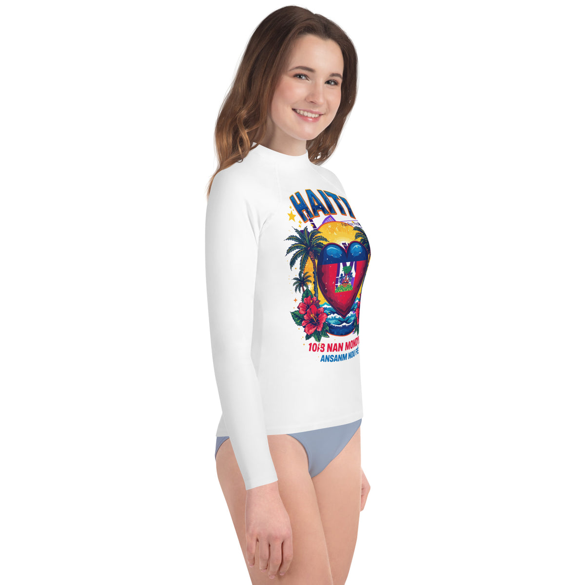 Kids Haiti Tropical Rash Guard