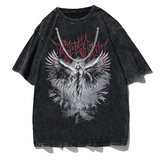 Y2k Gothic Punk Style Men T Shirt Clothes Harajuku Oversized T-Shirt Top - black necklace