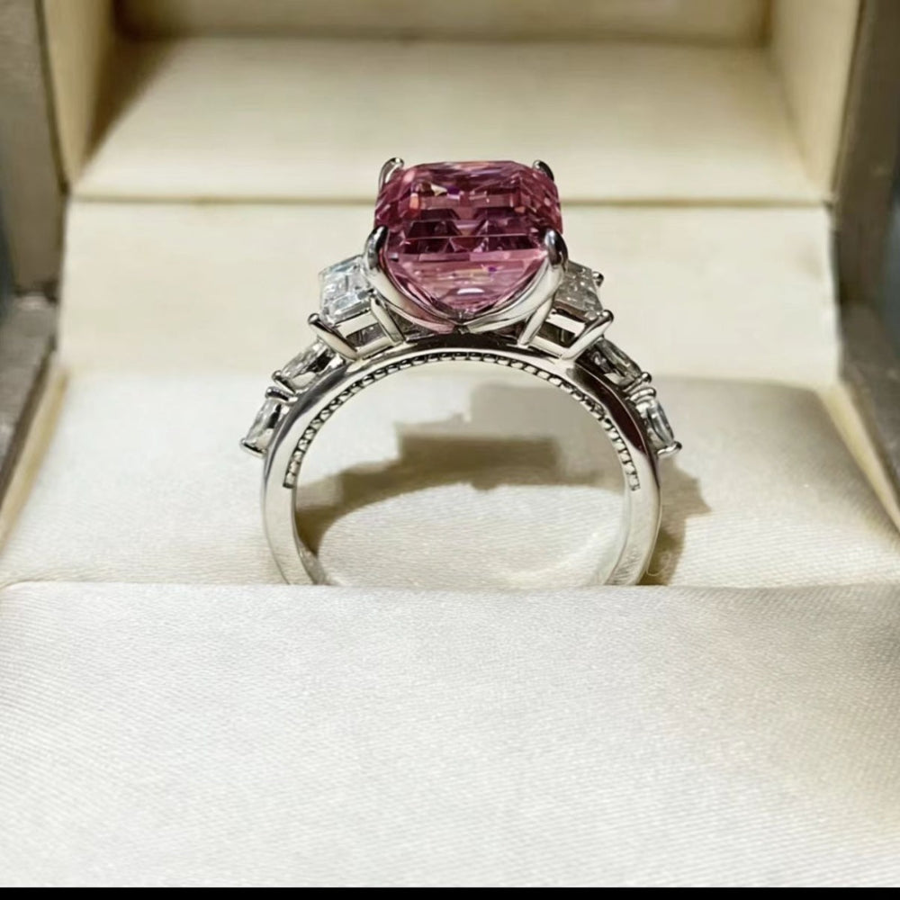 5 Carat Moissanite 925 Sterling Silver Ring - Silver