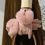 Cashmere-look men's thermal winter gloves with a soft insulated lining.