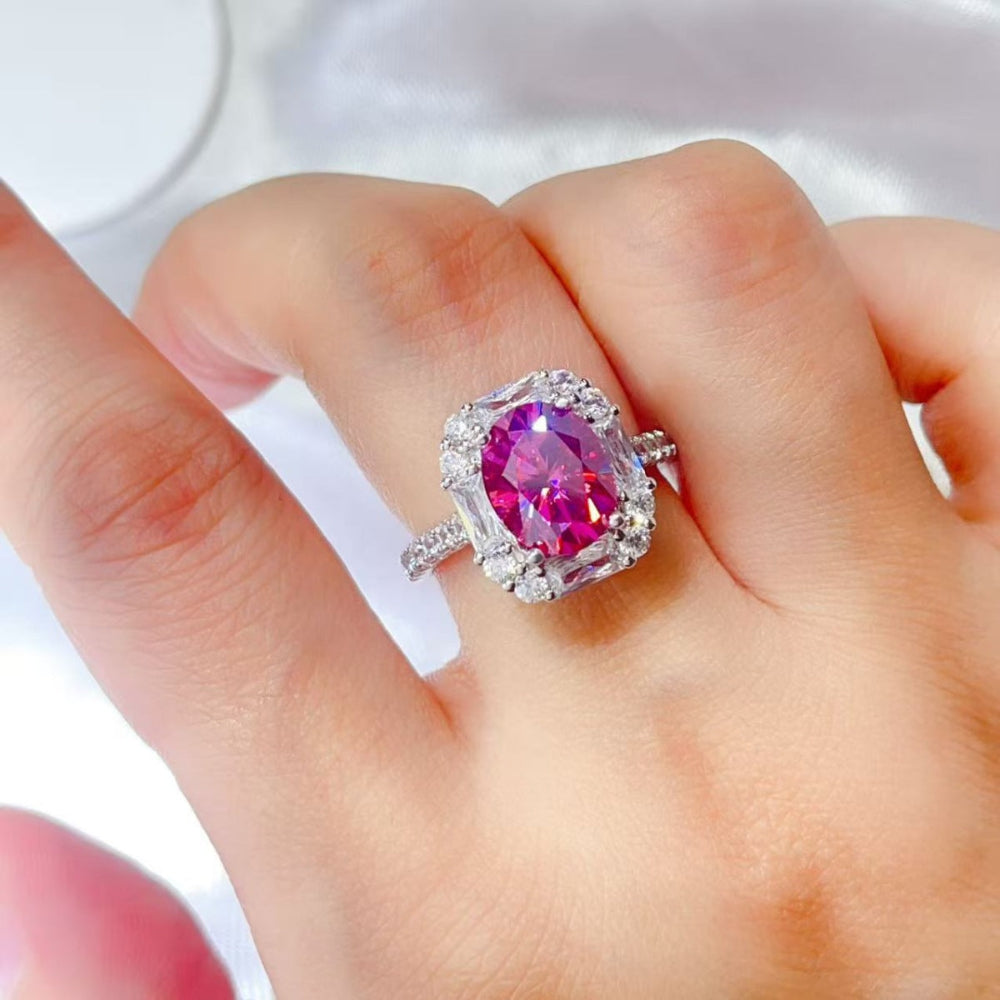 3 Carat Moissanite 925 Sterling Silver Ring - Silver