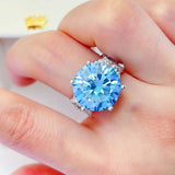 10 carat moissanite ring crafted in 925 sterling silver with a brilliant sparkling gemstone.