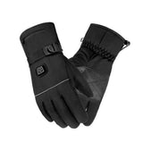 Rechargeable heated motorcycle touchscreen gloves for winter riding.