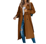 Women's Fashion Casual Solid Color Windbreaker Jacket - Black