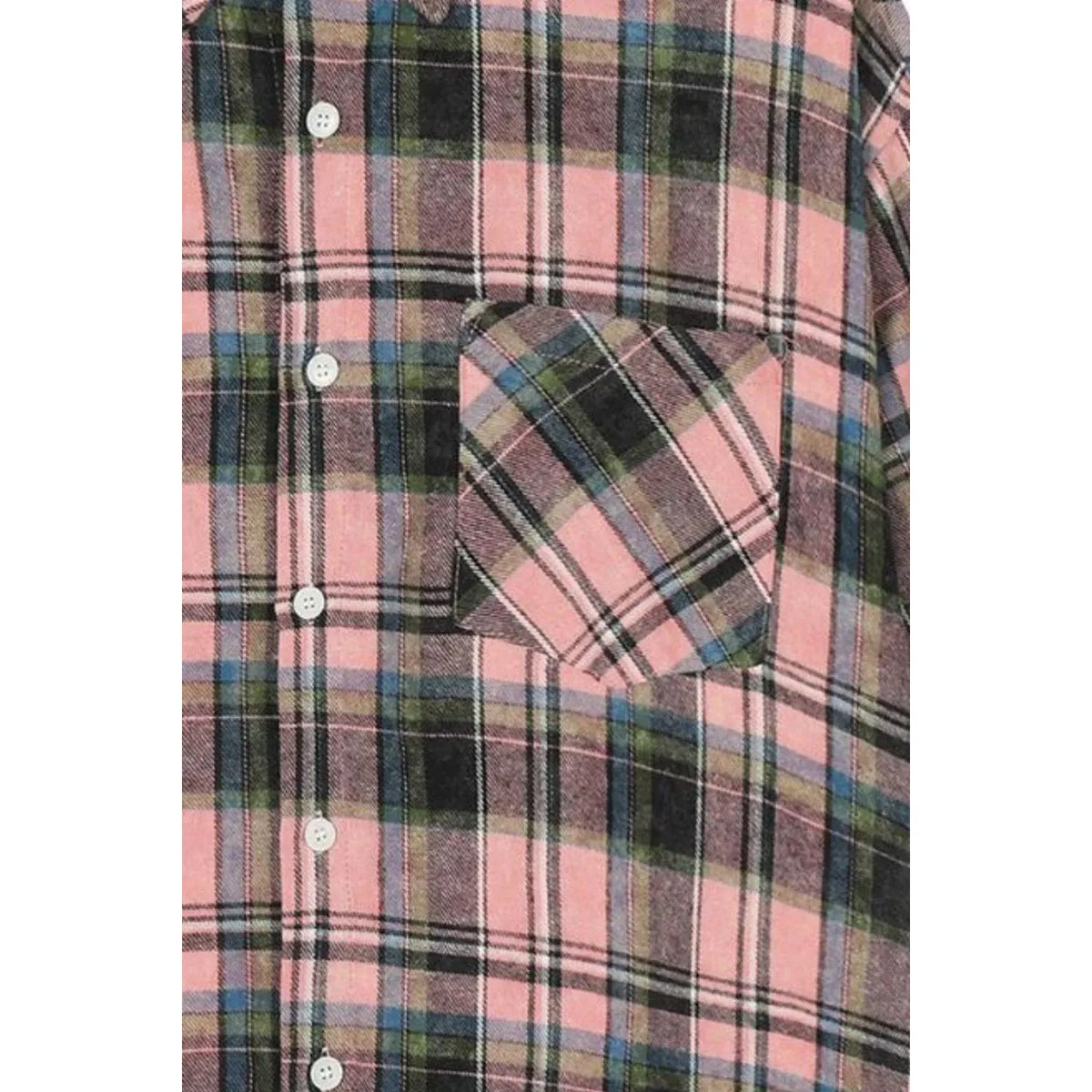 Men's Plaid Oversized Short Sleeve Shirt - Red