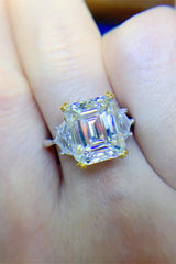 5 Carat Moissanite 925 Sterling Silver Ring - Silver
