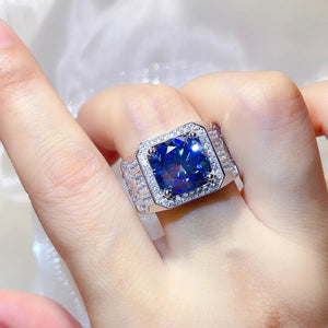 5 carat moissanite ring crafted in 925 sterling silver with a brilliant sparkling gemstone.