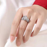 3 carat moissanite ring crafted in 925 sterling silver with a brilliant sparkling gemstone.