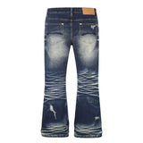 Men's Washed Flare Jeans - Blue