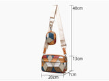 Retro Fashion Stitching Contrast Color Small Square Bag