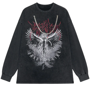 Y2k Gothic Punk Style Men T Shirt Clothes Harajuku Oversized T-shirt Top Tee High Street Hipster Summer Streetwear Anime Clothes