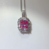 5 carat moissanite pendant necklace crafted in 925 sterling silver with a brilliant sparkling gemstone.