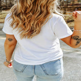 Party in the USA Patriotic Graphic Tee - White