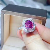 3 carat moissanite ring crafted in 925 sterling silver with a brilliant sparkling gemstone.