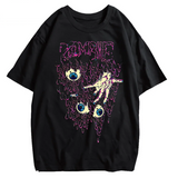 Zombie Horror Gothic Washed Cotton Oversized T-Shirt