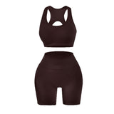 Women’s Seamless 2-Piece Workout Set - Gray