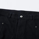 Men's Wide Leg Cargo Jeans - Black