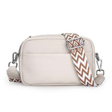 Fashion Simple Shoulder Messenger Bag Top Layer Cowhide Small Square Bag - Brown