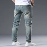 Men's Distressed Slim Fit Jeans - Air Force Blue