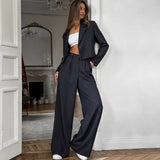Simple Fashion Women's Suit Long Sleeve Niche - Dark Gray
